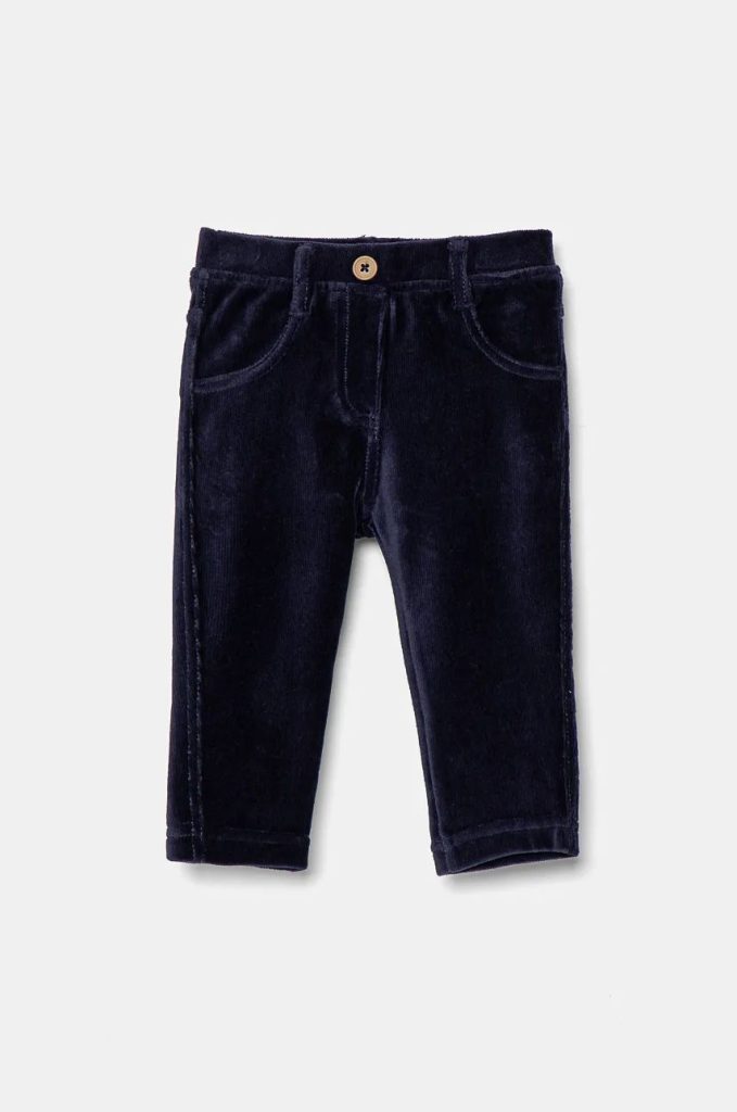 United Colors of Benetton pantaloni bebe culoarea albastru marin