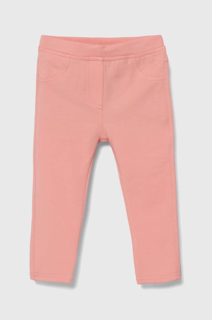 United Colors of Benetton pantaloni copii culoarea roz