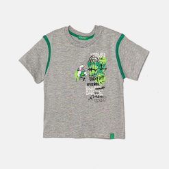 United Colors of Benetton tricou de bumbac pentru copii culoarea gri