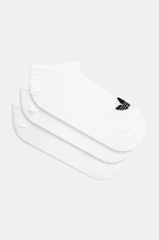 adidas Originals șosete Trefoil Liner 3-pack culoarea alb S20273-white-Şosete