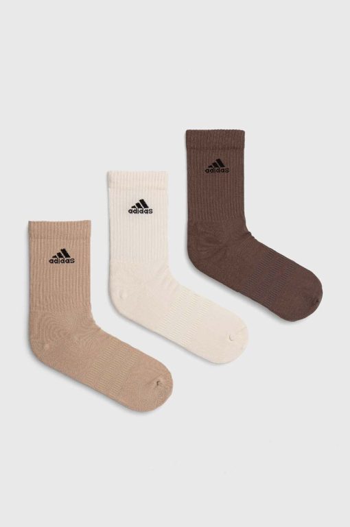 adidas sosete 3-pack culoarea bej