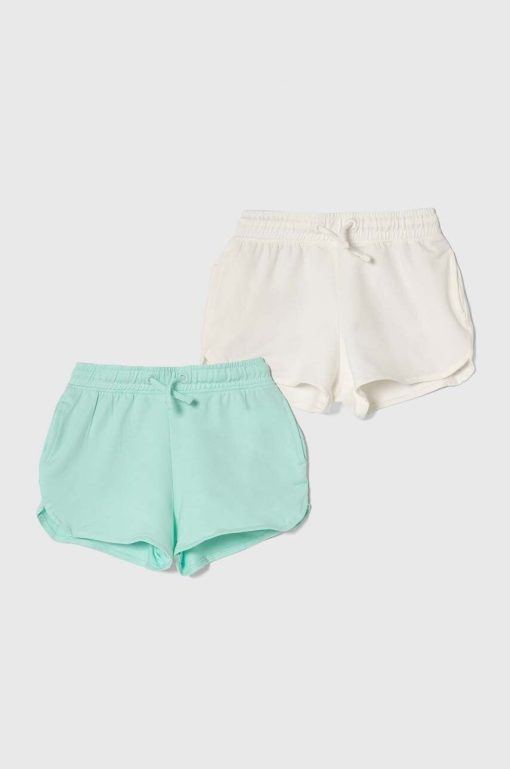 zippy pantaloni scurți din bumbac pentru copii 2-pack culoarea turcoaz