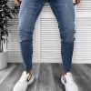 Blugi barbati conici albastri 8243 F2-1-Blugi barbati