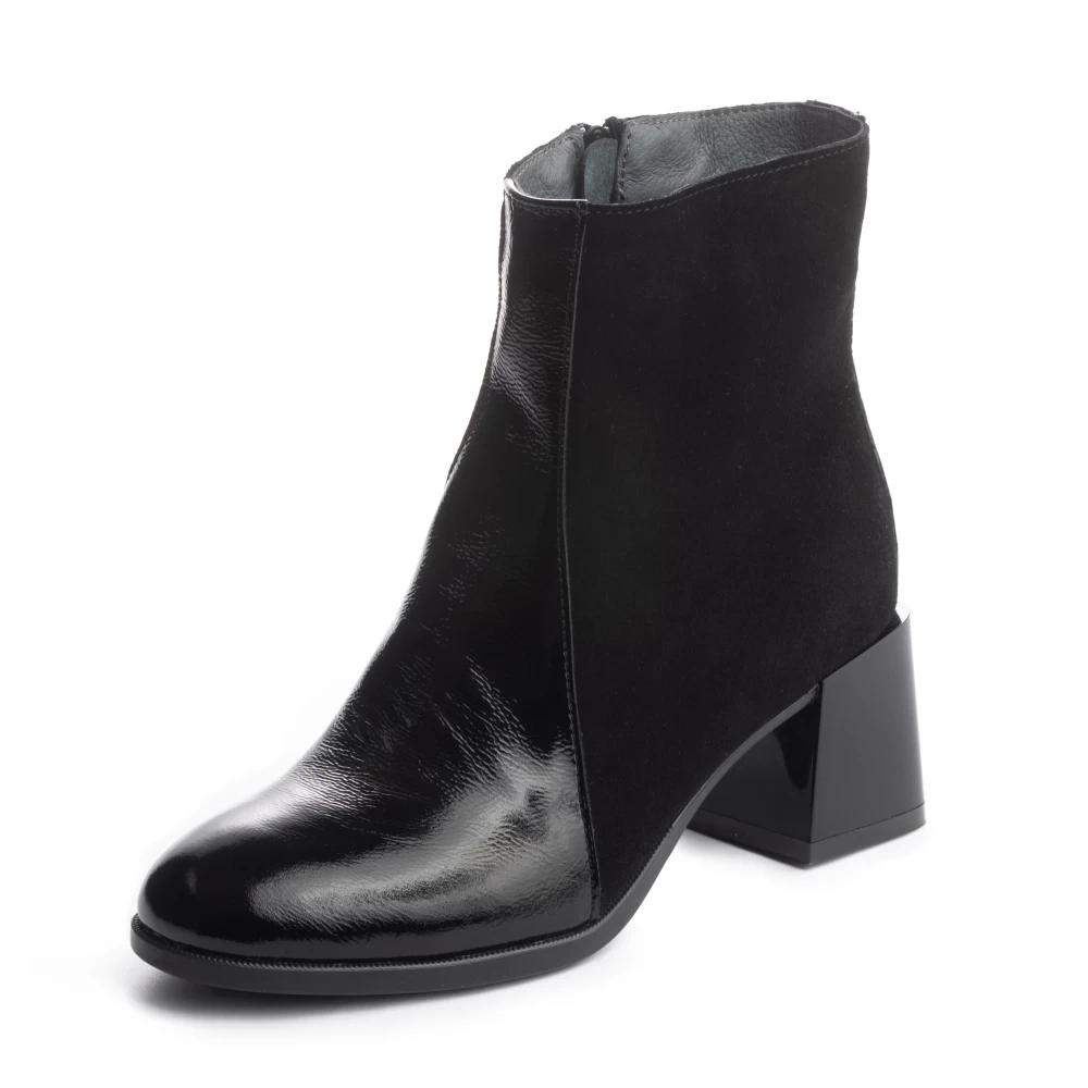 Botine piele 628 negru-Ghete si botine-Ghete si botine