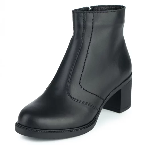 Botine piele naturala 506 negru-Ghete si botine-Ghete si botine