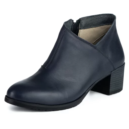 Botine piele naturala 641 bleumarin-Ghete si botine-Ghete si botine