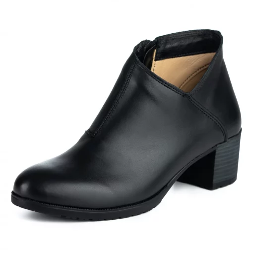 Botine piele naturala 641 negru-Ghete si botine-Ghete si botine