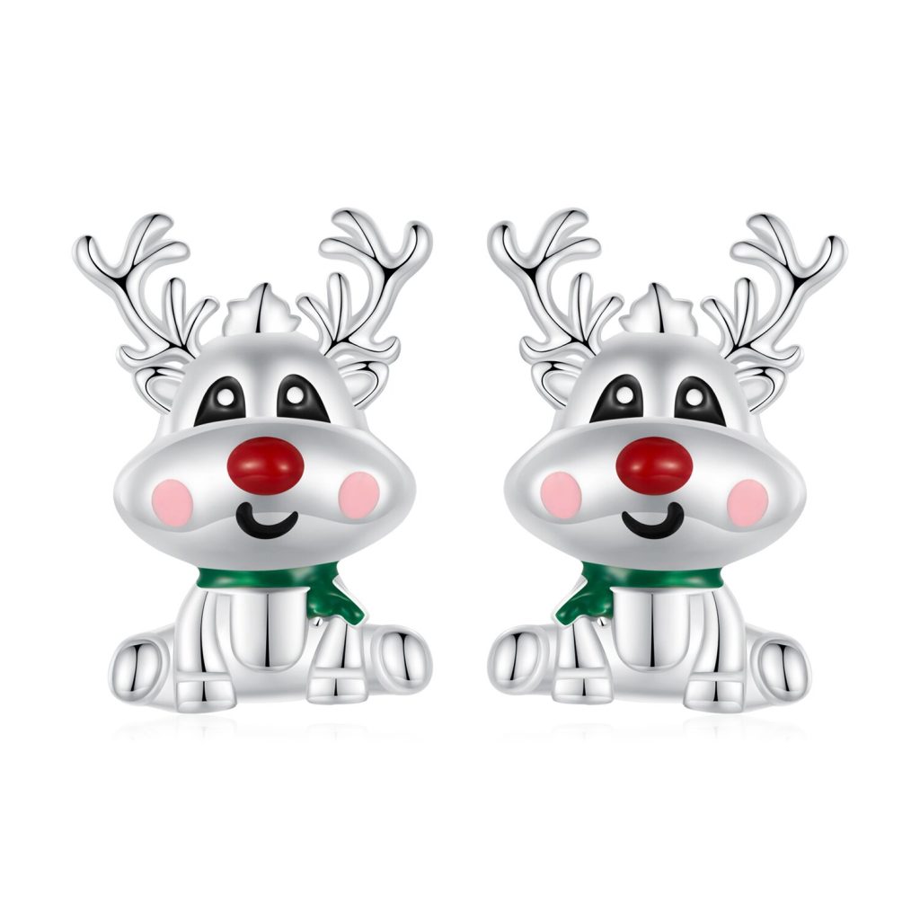 Cercei din argint Cute Reindeer-Cercei >> Cercei din argint