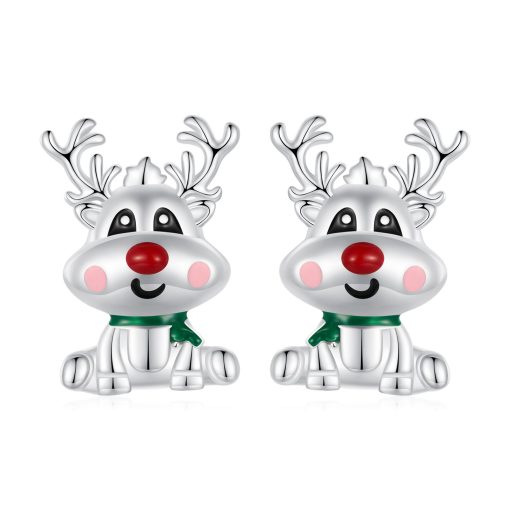 Cercei din argint Cute Reindeer-Cercei >> Cercei din argint