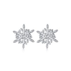 Cercei din argint Glamour Snowflakes-Cercei