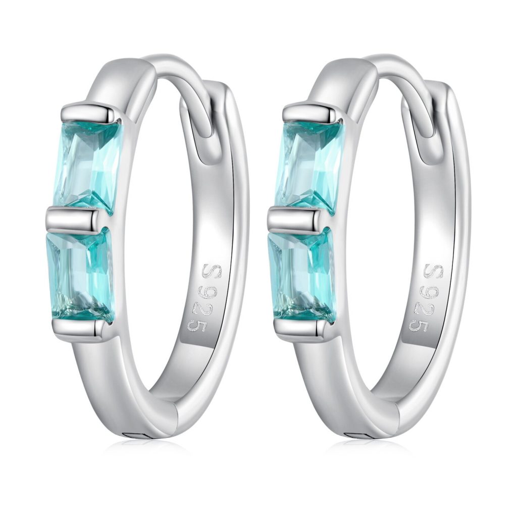 Cercei din argint Turquoise Crystals-Cercei >> Cercei din argint