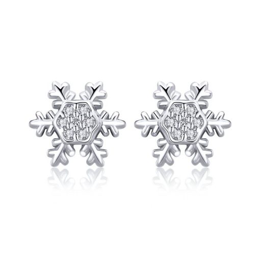 Cercei din argint Winter Snowflakes-Cercei >> Cercei din argint