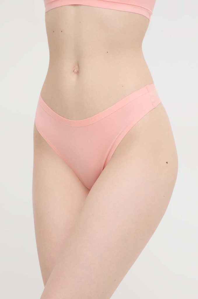 Chantelle tanga SOFT STRETCH culoarea portocaliu-Lenjerie