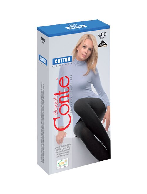 Ciorapi bumbac grosi Conte Elegant Cotton Comfort 400 den-FEMEI