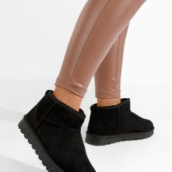 Cizme tip ugg Amaryllis negre-Cizme tip UGG-Cizme tip UGG