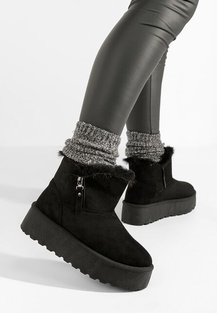 Cizme tip ugg Jamya negre-Cizme tip UGG-Cizme tip UGG