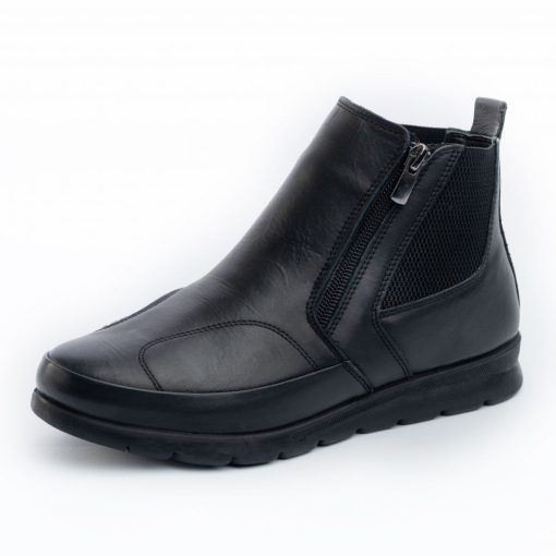 Ghete piele 3021-101 negru-Ghete si botine-Ghete si botine