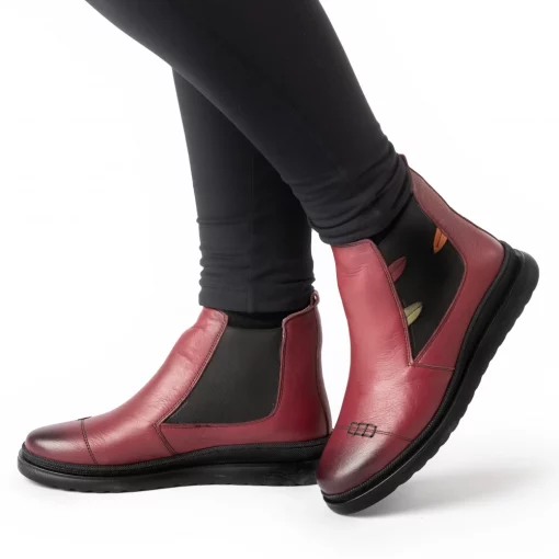 Ghete piele 6030 bordo-Ghete si botine-Ghete si botine