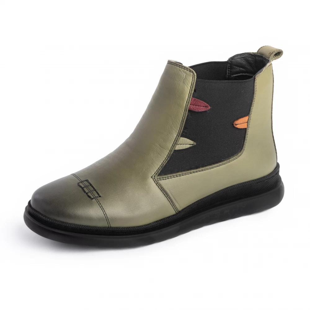 Ghete piele 6030 verde-Ghete si botine-Ghete si botine