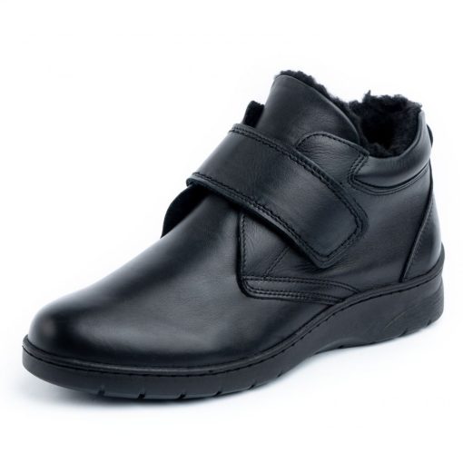 Ghete piele confort 496 Negru-Ghete si botine-Ghete si botine