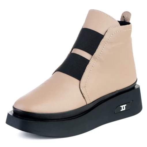 Ghete piele naturala 3116-123 bej-Ghete si botine-Ghete si botine