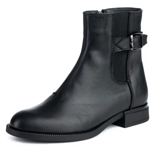 Ghete piele naturala 642 negru-Ghete si botine-Ghete si botine