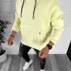 Hanorac barbati galben slim fit K191 oversize P19-1.2-Hanorace