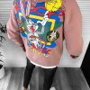 Hanorac barbati roz cu imprimeu pe spate slim fit k139 42-1-Hanorace