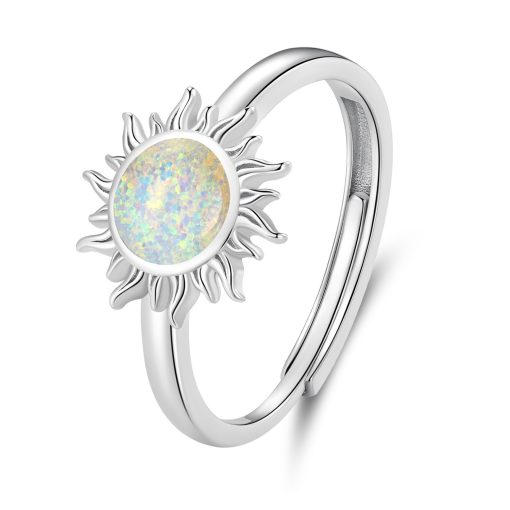 Inel reglabil din argint Opal Color Sun-Inele >> Inele reglabile