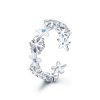 Inel reglabil din argint Snowflake and Flowers-Inele >> Inele din argint