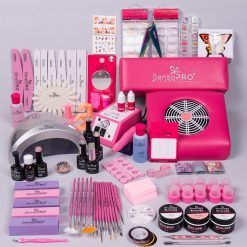 Kit Unghii False Duo cu Gel UV si Oja Semipermanenta SensoPRO Milano 10ml Promotie 35 CADOU 5
