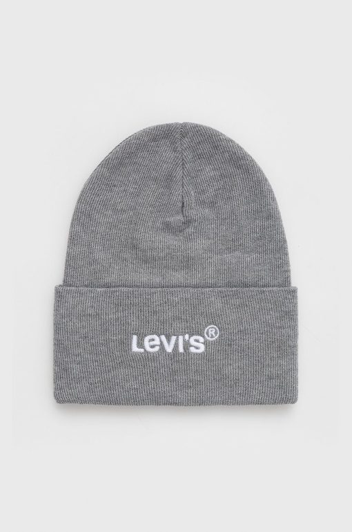 Levi's căciulă culoarea gri D5548.0005-55-Căciuli şi şepci