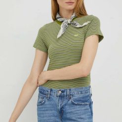 Levi's tricou din bumbac culoarea verde-Tricouri