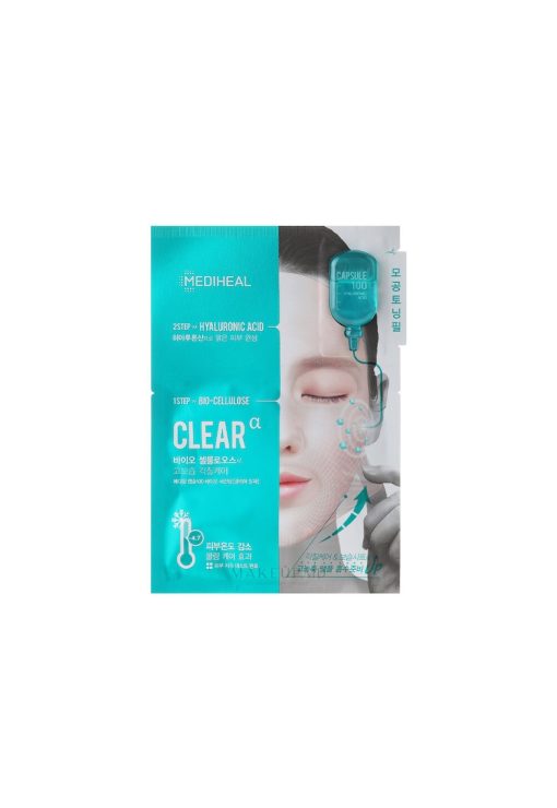 Masca de fata Capsule 100 Bio Seconderm Clear Hyaluronic Acid Sheet Mask - 1 buc-FEMEI-GENTI SI ACCESORII/Produse cosmetice