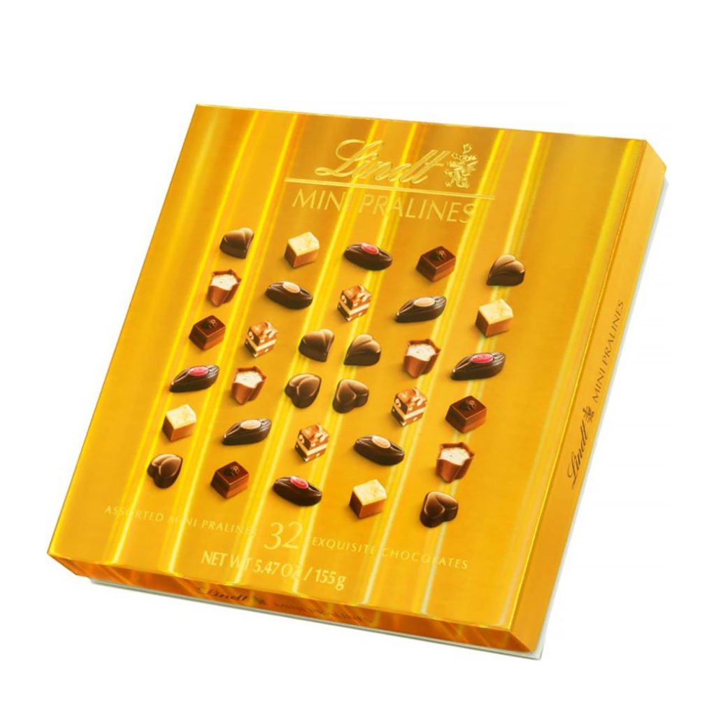 Mini pralines box gold 155 gr-Dulciuri-Praline