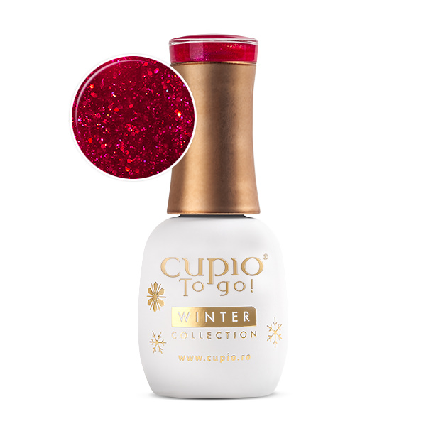 Oja semipermanenta Cupio To Go! Winter Collection - Red Sequin 15ml-Manichiura-Oje Semipermanente