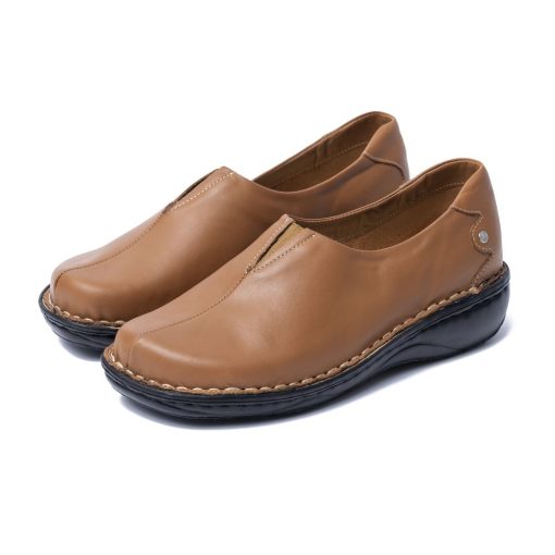 Pantofi confortabili din piele naturala 9000 Camel-Pantofi-Pantofi