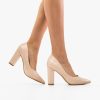 Pantofi dama Faisal Bej 2-Pantofi cu toc-Pantofi cu toc