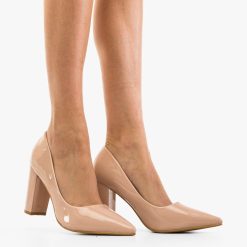 Pantofi dama Faisal Nude-Pantofi cu toc-Pantofi cu toc