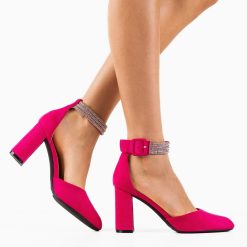 Pantofi dama Nelli Fuchsia-Pantofi cu toc-Pantofi cu toc