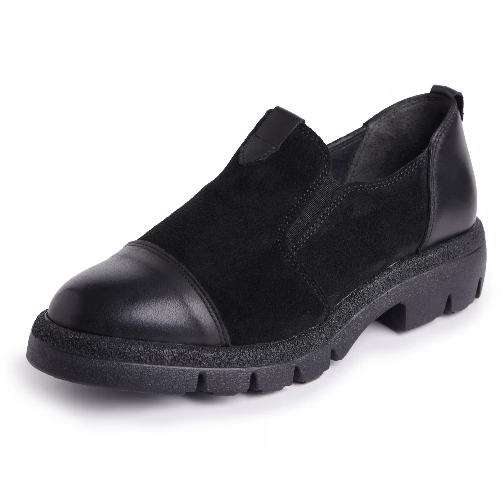 Pantofi piele casual 124904 negru-velur-Pantofi-Pantofi