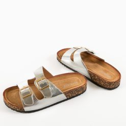 Papuci dama Tankui Argintii 4