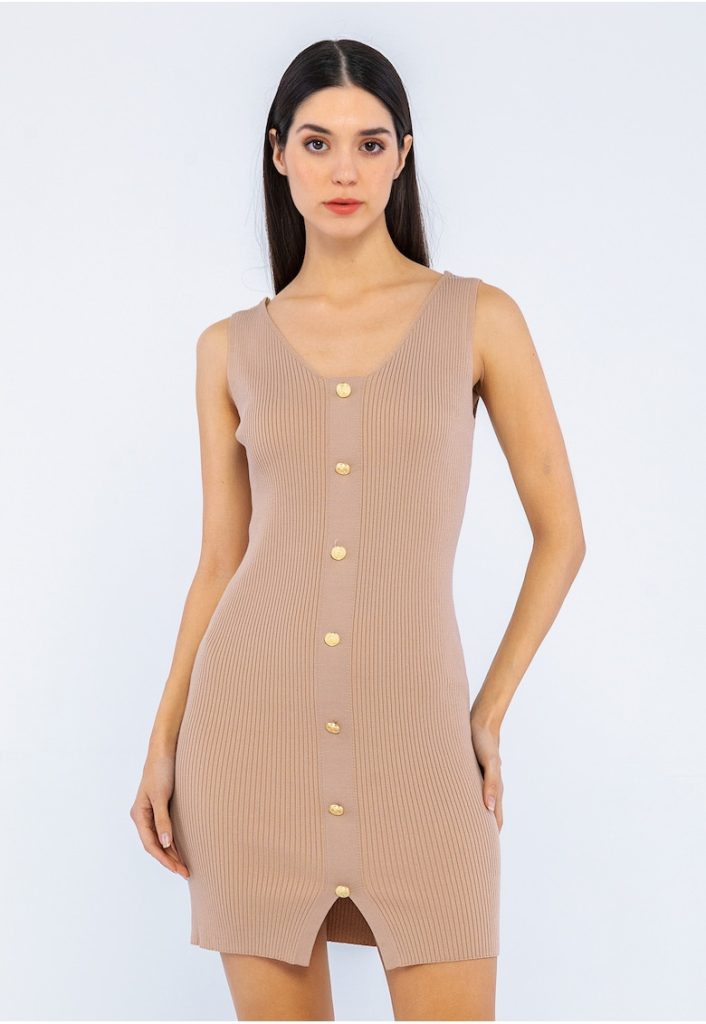 Rochie striata din tricot-FEMEI-IMBRACAMINTE/Rochii