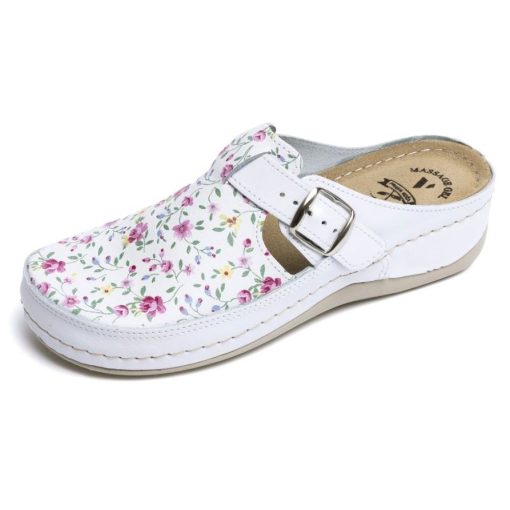 Saboti piele 182 Floral-Saboti dama-Saboti dama