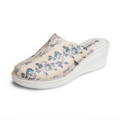 Saboti piele naturala 5013 floral-Saboti dama-Saboti dama