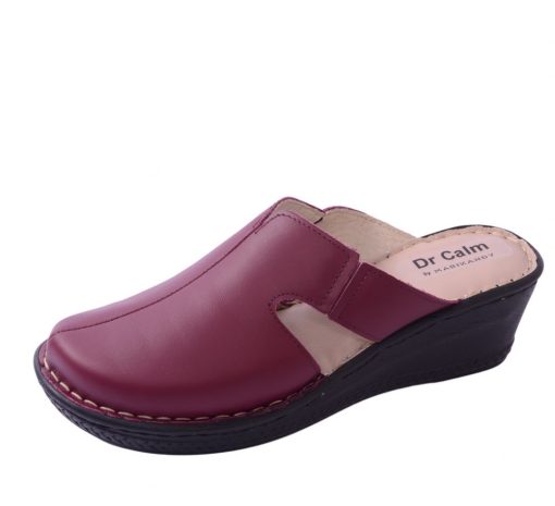 Saboti piele naturala Delia 6007 Bordo-Saboti dama-Saboti dama