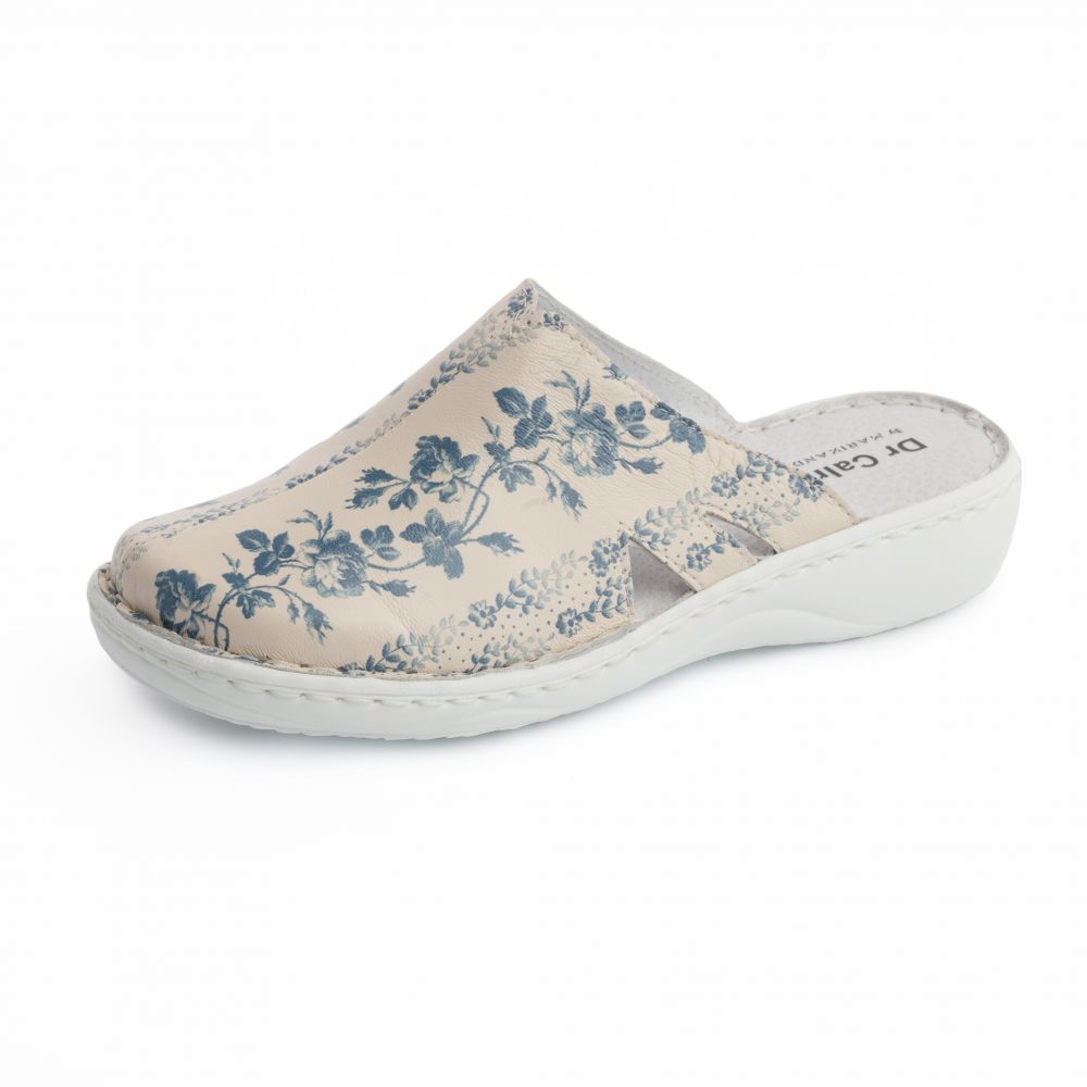 Saboti piele naturala Marta 3013 Floral-Saboti dama-Saboti dama