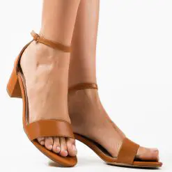 Sandale Okama Camel-Sandale cu toc-Sandale cu toc
