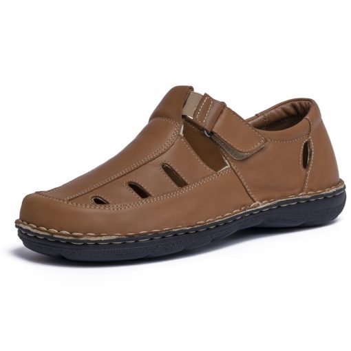 Sandale barbati din piele naturala 8105 Camel-Pantofi barbati-Pantofi barbati