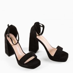 Sandale cu toc Abiola Negre 6